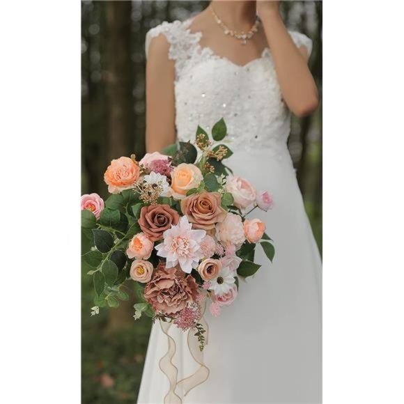 Artificial Flowers Combo Box Set Faux Flowers Bulk Flower Leaf with Stems DIY - Picture 5 of 6